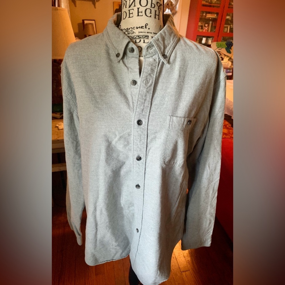 J Crew Gray Flannel Shirt